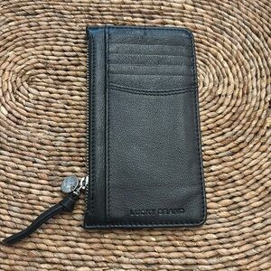 Lucky ID Card Wallet Black Leather